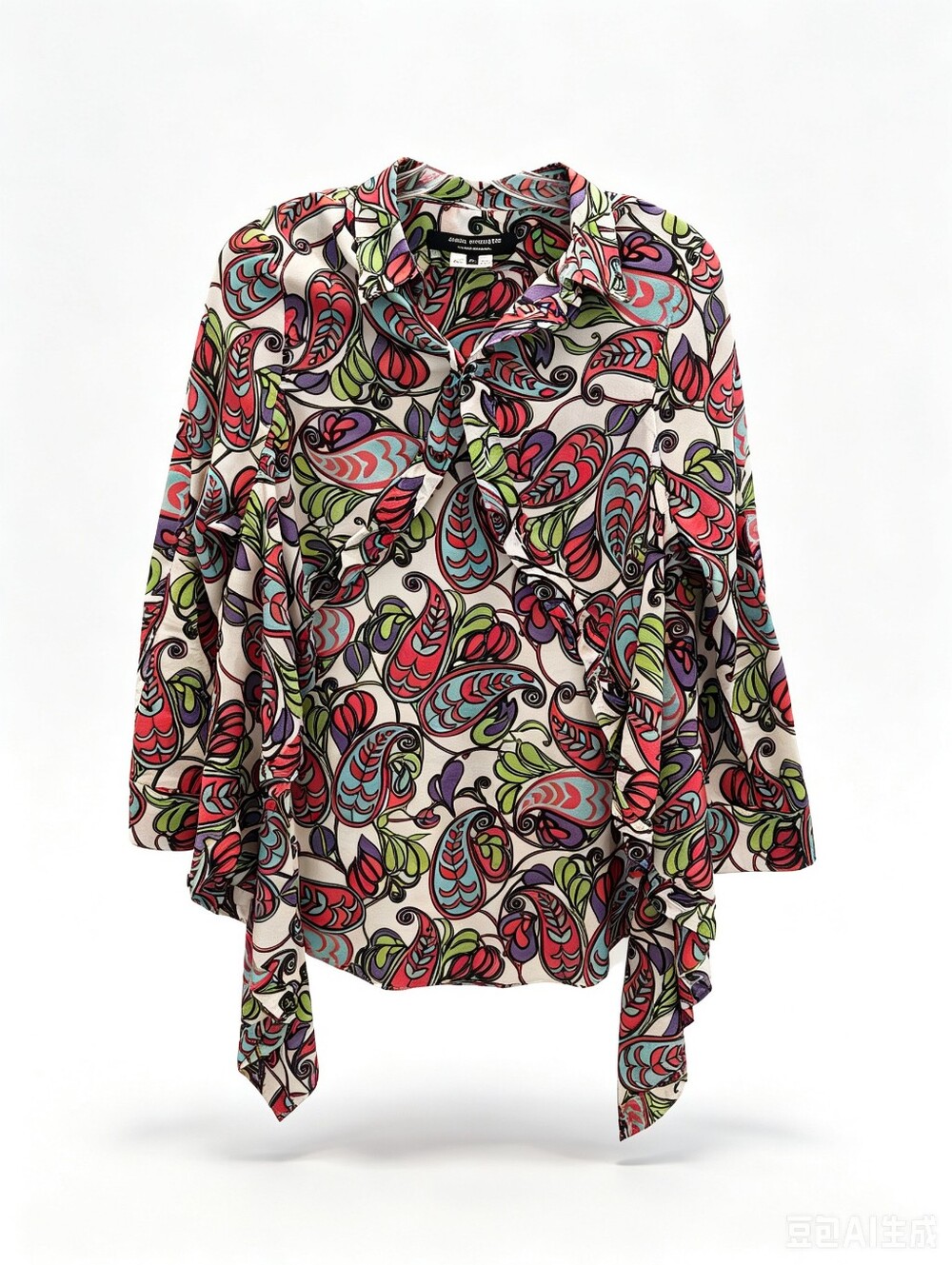 Junya Watanabe Paisley Print Open Front  Blouse